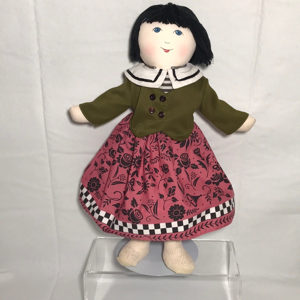 MARY ENGELBREIT Vintage 1990s Megan Cloth Doll w/ Dress and Sweater Outfit